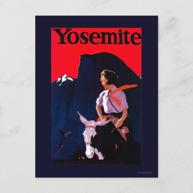 Carte Postale Yosemite Poster Vintage Yosemite, CA (Devant)