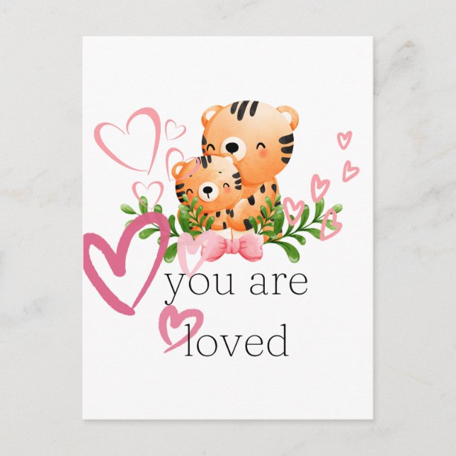 Carte postale You are Loved Tiger (Devant)