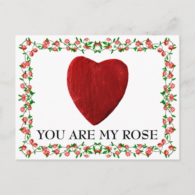 Carte Postale You are my rose (Devant)