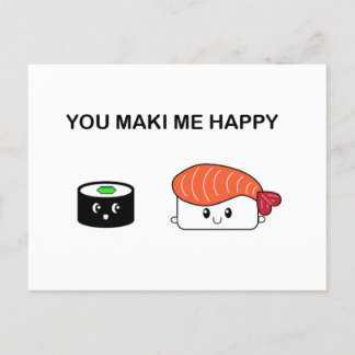 Carte Postale You maki me happy suziethesushi
