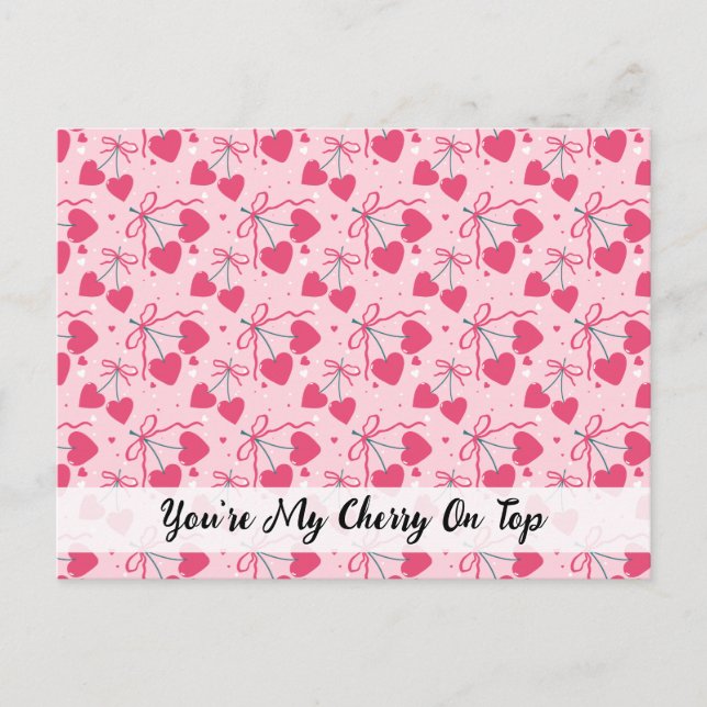 Carte Postale You’re My Cherry On Top Postcard | Cute Cherry Val (Devant)