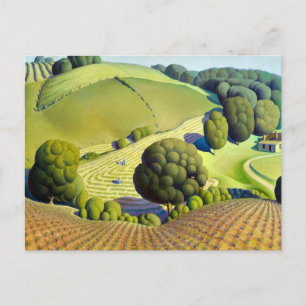 Carte Postale Young Corn, 1931 par Grant Wood