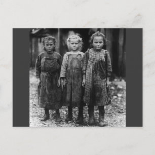 Carte Postale Young Girl Oyster Shuckers, début des années 1900