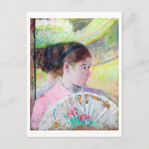 Carte Postale Young Lady with a Japanese Fan, Mary Cassatt