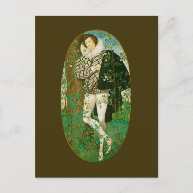 Carte Postale Young Man Among Roses par Hilliard (Devant)