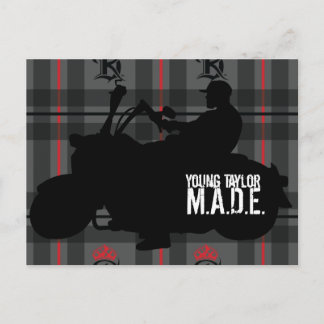 Carte Postale Young Taylor M.A.D.E. Poster de la moto