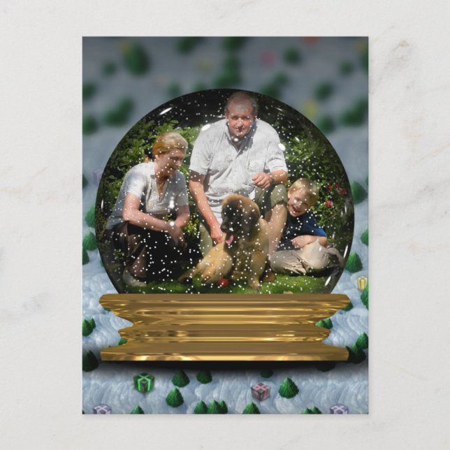 Carte Postale Your own Phoin a Snowglobe Frame! - (Devant)