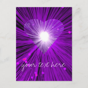 Carte postale "Your Text" de Purple Heart