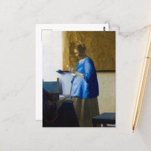 Carte Postale YoWoman Lire une lettre, 1664 par Johannes Vermeer