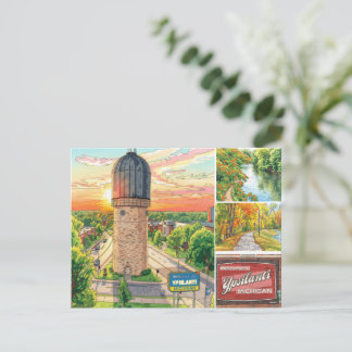 Carte Postale Ypsilanti, Michigan, illustration vectorielle de s