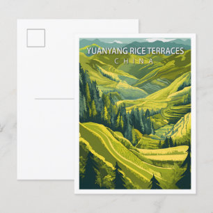 Carte Postale Yuanyang Rice Terrasses Chine Voyage