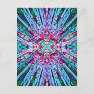 Carte Postale Yucca Op Art en Turquoise