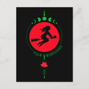 Carte Postale Yule Blessing, lune de sorcières