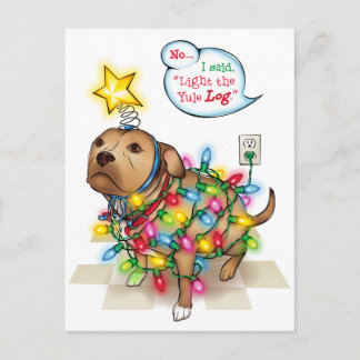 Carte postale Yule Dog