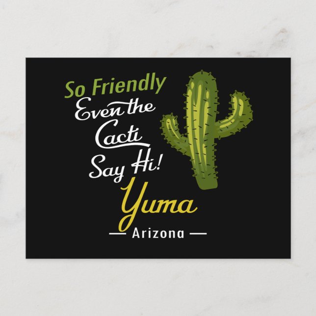 Carte Postale Yuma Cactus Funny Retro (Devant)