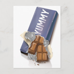 Carte Postale Yummy Chocolate Bar