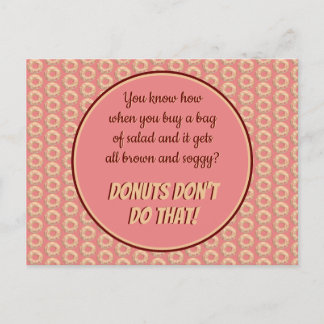 Carte Postale Yummy Pink Sprinkt Motif et citation drôle