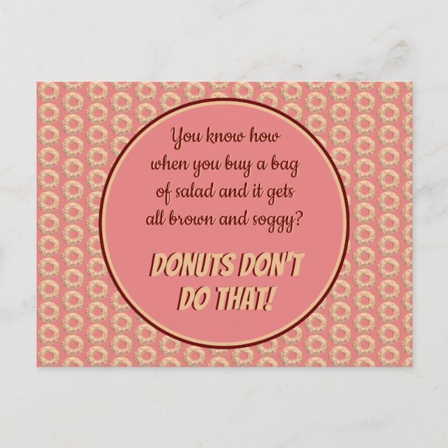 Carte Postale Yummy Pink Sprinkt Motif et citation drôle (Devant)
