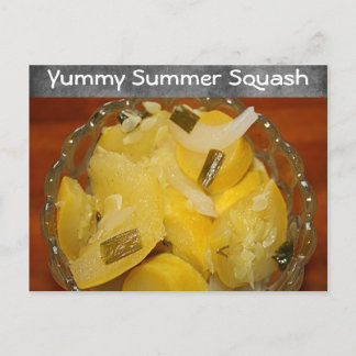Carte Postale Yummy Yellow Squash Recette
