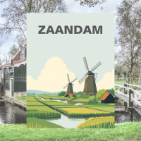Zaandam, Pays-Bas Moulins à vent Voyage Vintage