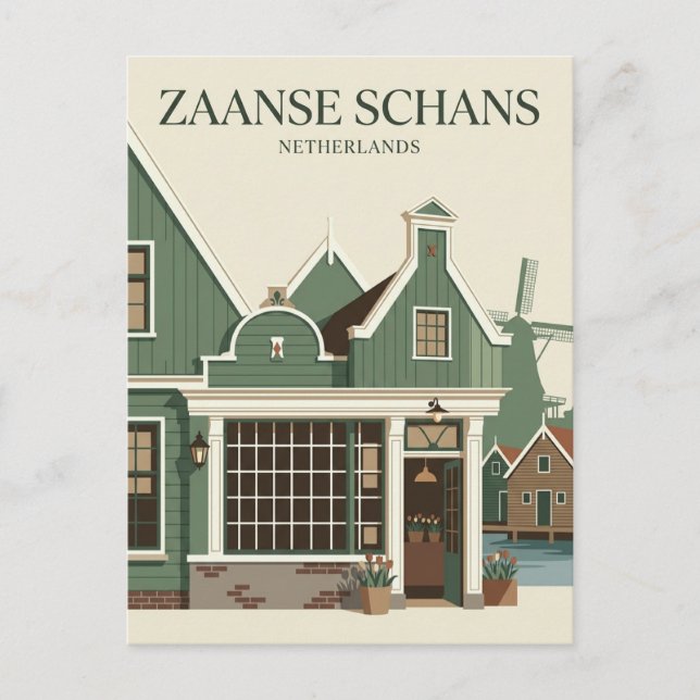 Carte Postale Zaanse Schans Pays-Bas (Devant)