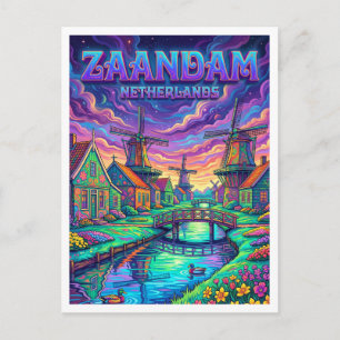 Carte Postale Zaanse Schans Zaandam Pays-Bas