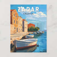 Zadar Croatie Voyage Art Vintage