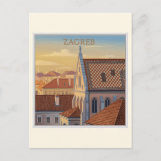 Carte Postale Zagreb - Croatie - Voyage Ancien