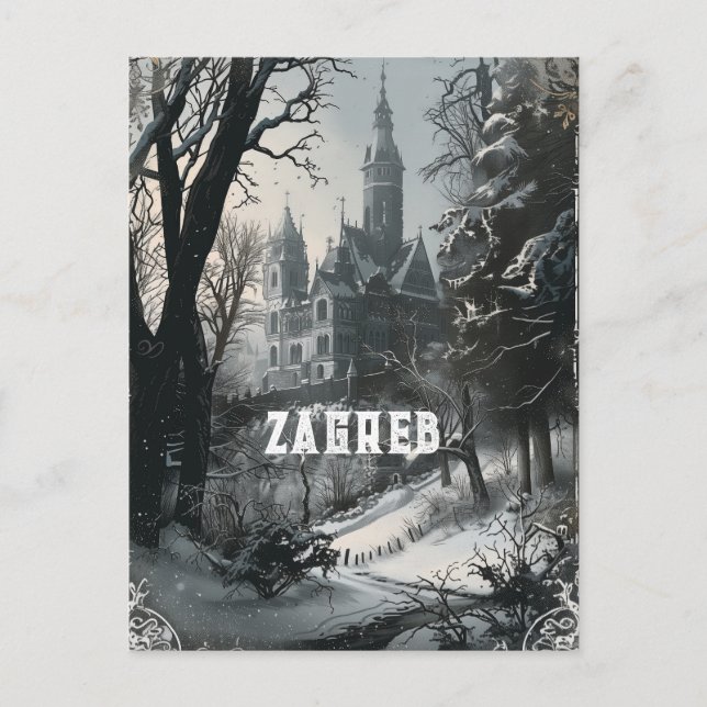 Carte Postale Zagreb Gothique Travel (Devant)