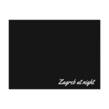 Carte postale Zagreb la nuit