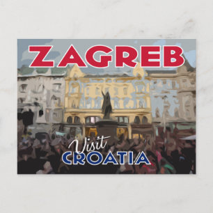 Carte Postale Zagreb, Visitez la Croatie