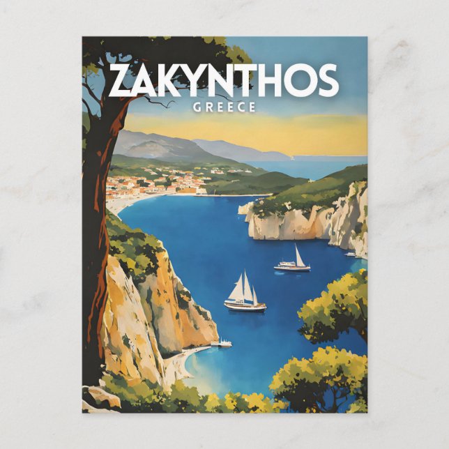 Carte Postale Zakynthos Grèce (Devant)