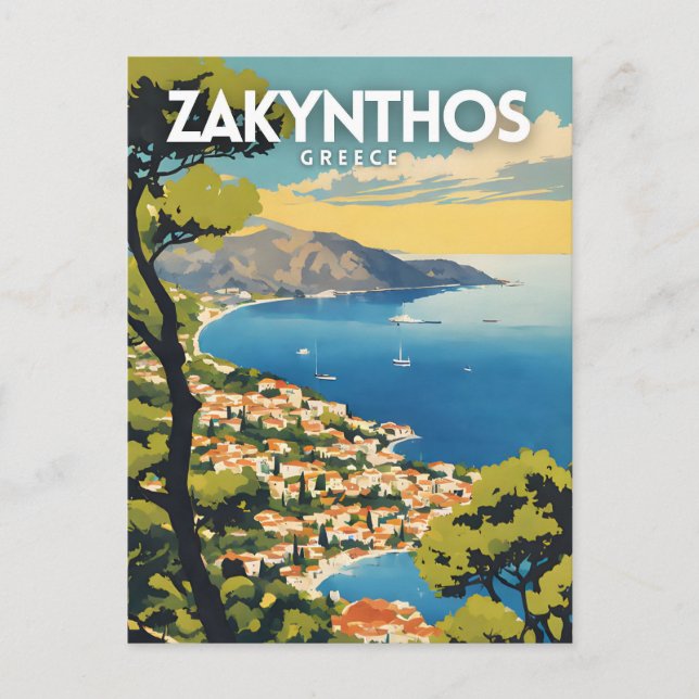 Carte Postale Zakynthos Grèce Travel (Devant)