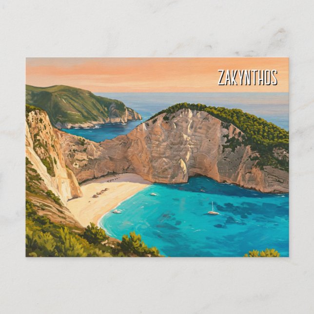 Carte Postale Zakynthos Grèce Travel (Devant)