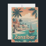 Carte Postale Zanzibar Vintage<br><div class="desc">Naviguez dans la beauté sereine de Zanzibar avec cette carte postale de style vintage, qui comprend un littoral paisible et un voilier traditionnel à dhow. Le design saisit le charme intemporel de l'océan Indien et le riche patrimoine culturel de ce paradis tropical. Parfait pour les collectionneurs d'art de voyage exotique...</div>