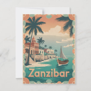 Carte Postale Zanzibar Vintage