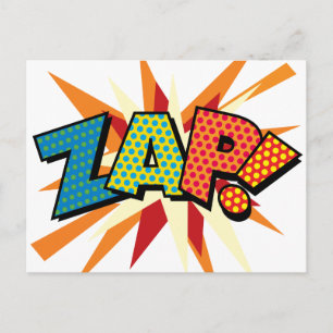Carte Postale ZAP Amusement Rétro Bande Dessinée Pop Art