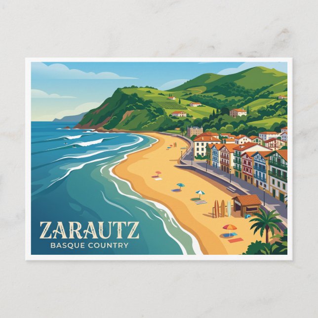 Carte Postale Zarautz Espagne (Devant)