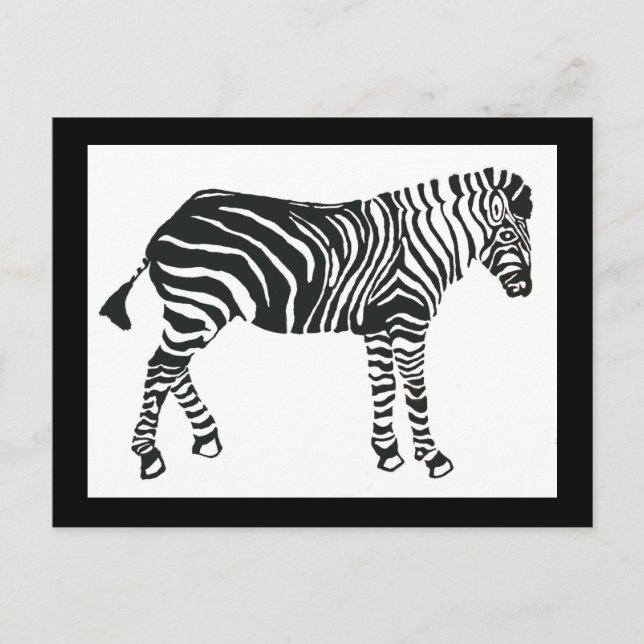 Carte postale Zebra (Devant)