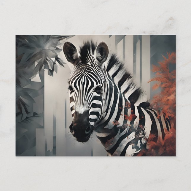 Carte postale Zebra (Devant)