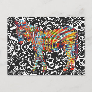 Carte postale Zebra Art Abstraite