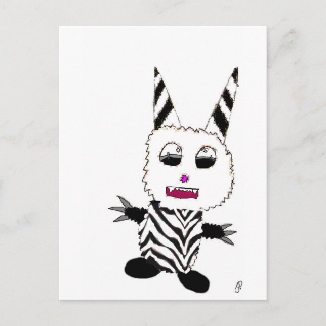 Carte Postale Zebra gremlin (Devant)