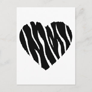 Carte Postale Zebra Heart