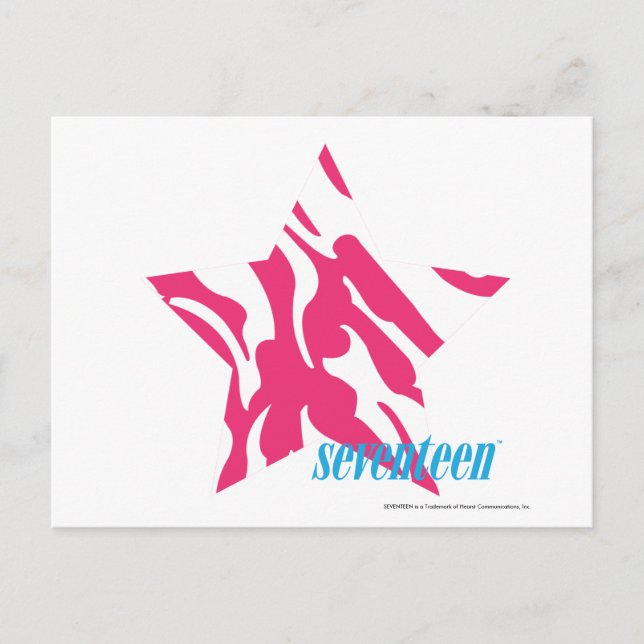 Carte Postale Zebra Magenta 4 (Devant)