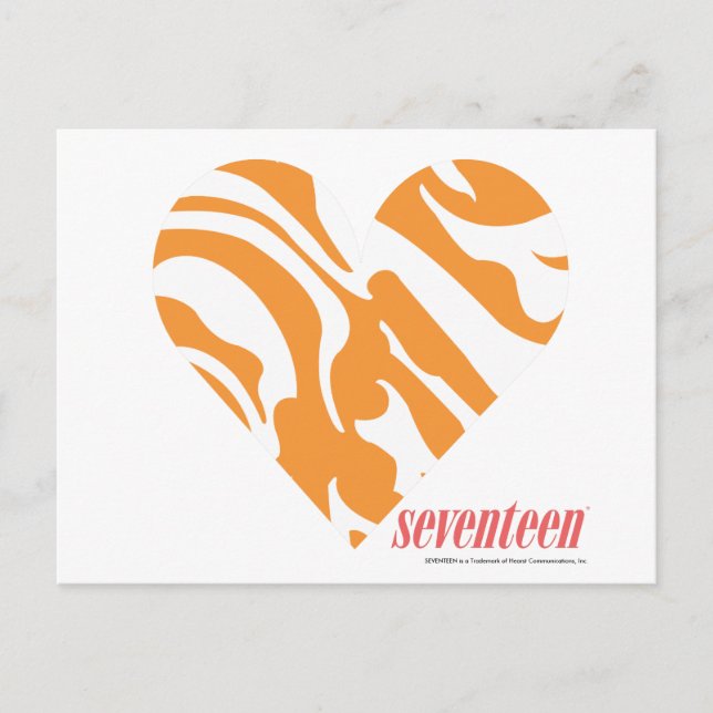 Carte Postale Zebra Orange 2 (Devant)