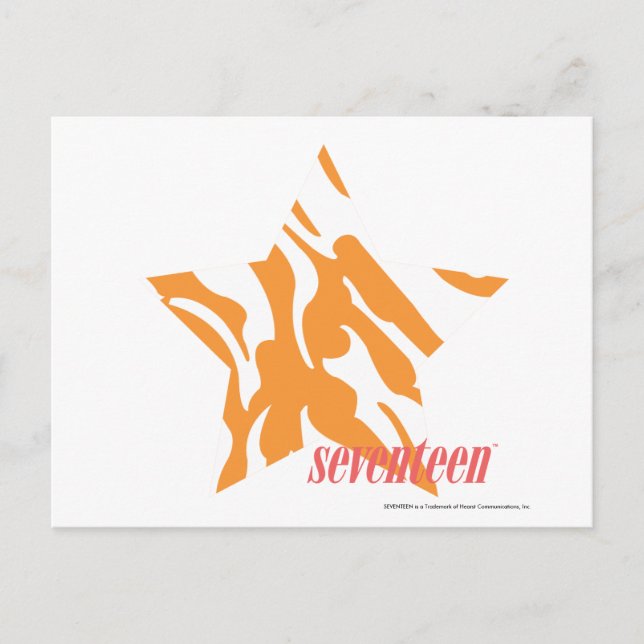 Carte Postale Zebra Orange 3 (Devant)