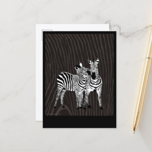 Carte Postale Zebra Play