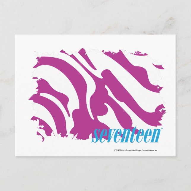 Carte Postale Zebra Purple 3 (Devant)