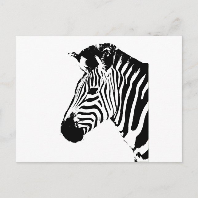 Carte Postale Zebra Stencil (Devant)