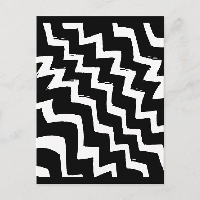 Carte Postale Zebra Zigzag (Devant)